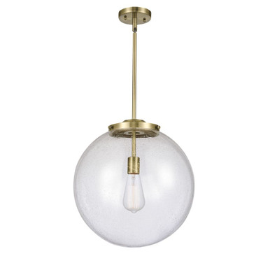 Beacon 1 Light Stem Hung Pendant 17.13 Tall and 15.75 Wide by Innovations - 221-1S-AB-G204-16