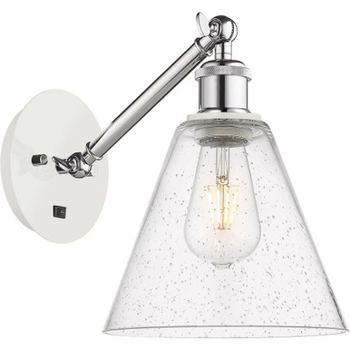 Athens 1 Light Industral Wall Sconce 12.38 Inch Wide by Innovations - 317-1W-WPC-GBC-84