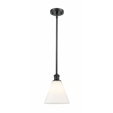 Berkshire Glass 1 Light Mini Pendant 10 Inch and 8 Inch Wide by Innovations - 516-1S-BK-GBC-81
