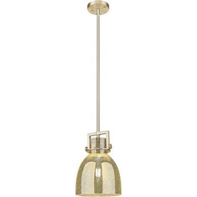 Newton Bell 1 Light Mini Pendant 11.38 Inch and 8 Inch Wide by Innovations - 411-1SS-G412-8