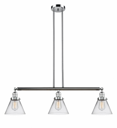 Cone 3 Light Stem Adjustable Island 10 and 40.25 Inch Wide by Innovations - 213-PC-G42