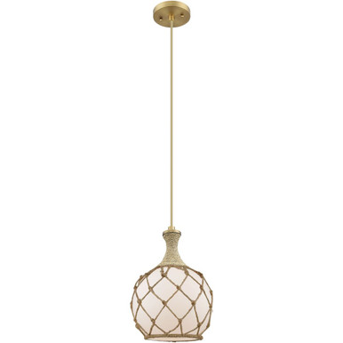 Astor 1 Light Cord Hung Rope Mini Pendant 11.88 X 8 Inch by Innovations - 415-1PR-BB-G121-8RB