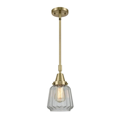 Chatham 100W 1 LED Mini Pendant 9.13 Inch Tall X 7 Inch Wide by Innovations - 447-1S-AB-G142-LED