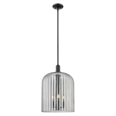 Bridal Veil 1 Light Mini Pendant 17.88 Inch and 12 Inch Wide by Innovations - 716-3S-BK-G559-12SM