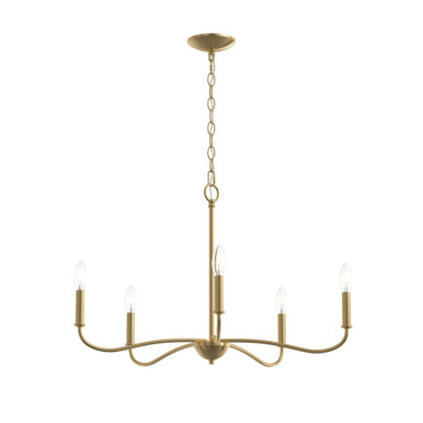 Ilia 5 Light Chandelier 18.25 Inch Tall and 28 Inch Wide by Progress - P400462
