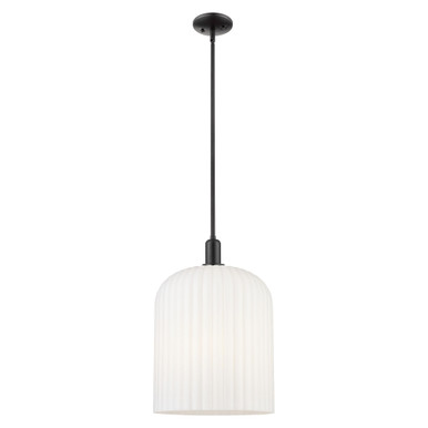 Bridal Veil 1 Light Mini Pendant 17.88 Inch and 12 Inch Wide by Innovations - 716-3S-BK-G559-12GWH