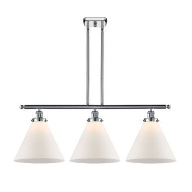 Cone 100W 3 LED Stem Hung Island 13.25 Inch and 36 Inch Wide by Innovations - 916-3I-PC-G41-L-LED