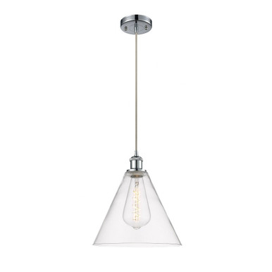 Berkshire Glass 1 Light Cord hung Mini Pendant 13 X 12 by Innovations - 516-1P-PC-GBC-122