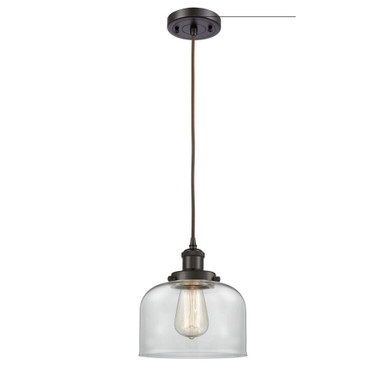 Bell 100W 1 LED Cord hung Mini Pendant 10 Inch X 8 Inch Wide by Innovations - 916-1P-G7-LED