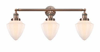 Bullet 3 Light Bath Vanity 15 Inch Tall and 33.75 Inch Wide by Innovations - 205-AC-G661-7