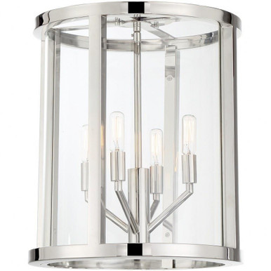 Devon 4 Light 14 Inch Wide Flush Mount by Crystorama - DEV-B8004-PN_CEILING
