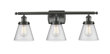 Cone 3 Light Bath Vanity 11 Inch Tall and 26 Inch Wide by Innovations - 916-3W-OB-G64