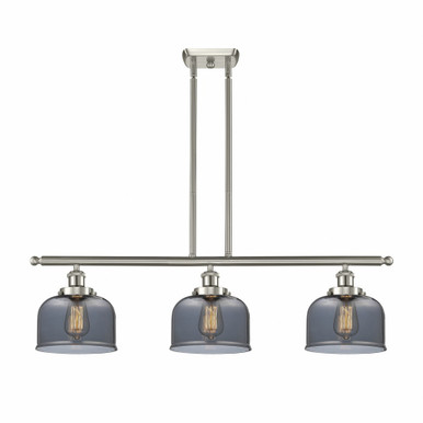 Bell 3 Light Stem hung Island 11 Inch Tall and 36 Inch Wide by Innovations - 916-3I-SN-G73