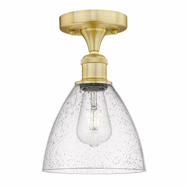 Bristol 1 Light Glass Semi Flush Mount 11.5 X 7.5 Inch Wide by Innovations - 616-1F-SG-GBD-754