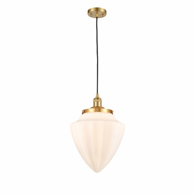 Bullet 1 Light Cord Hung Mini Pendant 16.25X11.88 Inch Wide by Innovations - 201C-SG-G661-12