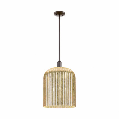 Bridal Veil 1 Light Mini Pendant 17.88 Inch and 12 Inch Wide by Innovations - 716-3S-OB-G559-12ME