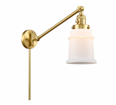 Canton 1 Light Adjustable Swing Arm Wall Sconce 25X8 Inch by Innovations - 237-SG-G181