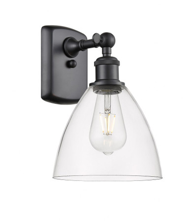 Bristol 1 Light Glass Wall Sconce 10.5 Inch X 7.5 Inch Wide by Innovations - 516-1W-BK-GBD-752