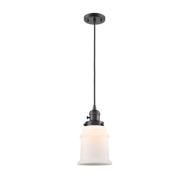 Canton 1 Light Cord Down Mini Pendant 10.25 and 6 Inch Wide by Innovations - 201CSW-OB-G181
