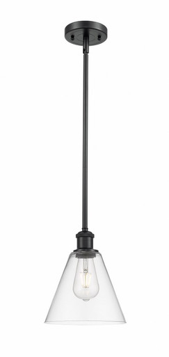 Berkshire Glass 1 Light Mini Pendant 10 Inch and 8 Inch Wide by Innovations - 516-1S-BK-GBC-82