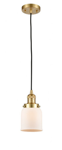 Bell 1 Light Cord hung Mini Pendant 8.88 Inch X 5 Inch Wide by Innovations - 201C-SG-G51
