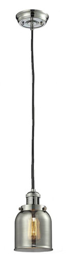 Bell 1 Light Cord hung Mini Pendant 8.88 Inch X 5 Inch Wide by Innovations - 201C-PN-G53