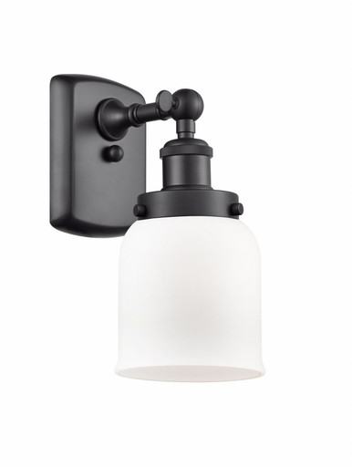 Bell 1 Light Wall Sconce 12 Inch Tall and 5 Inch Wide by Innovations - 916-1W-BK-G51