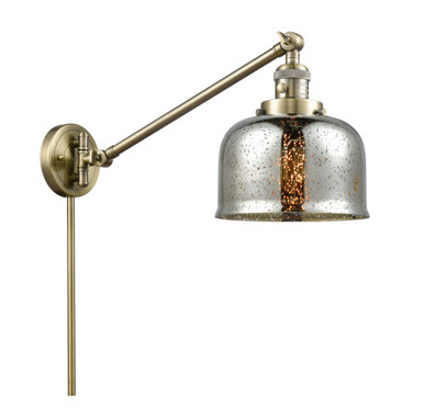 Bell 1 Light Adjustable Swing Arm Down Wall Sconce 25X8 Inch by Innovations - 237-AB-G78