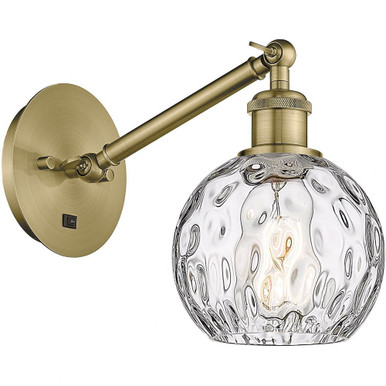 Athens 1 Light Wall Sconce 10.38 Inch Tall by Innovations - 317-1W-AB-G1215-6
