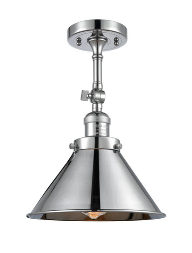 Briarcliff 1 Light Steel 10 Inch Wide Semi Flush Mount by Innovations - 201F-PC-M10-PC