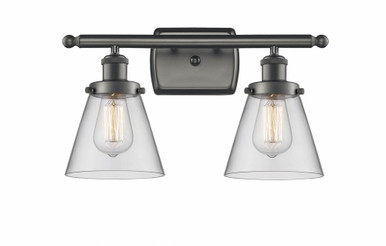 Cone 2 Light Bath Vanity 11 Inch Tall and 16 Inch Wide by Innovations - 916-2W-OB-G62