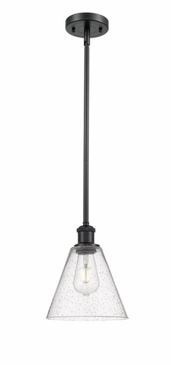 Berkshire Glass 1 Light Mini Pendant 10 Inch and 8 Inch Wide by Innovations - 516-1S-BK-GBC-84