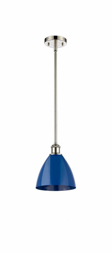 Plymouth 1 Light Pendant 9.5 Inch Tall and 7.5 Inch Wide by Innovations - 516-1S-PN-MBD-75-BL