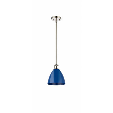 Plymouth 1 Light Pendant 9.5 Inch Tall and 7.5 Inch Wide by Innovations - 516-1S-PN-MBD-75-BL