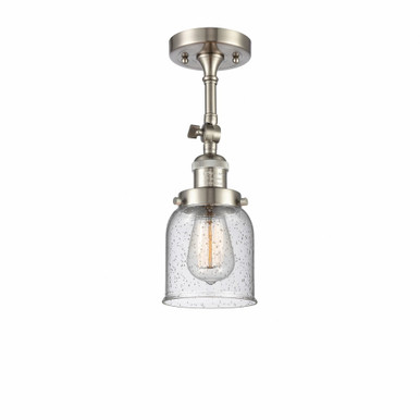 Bell 1 Light Adjustable Semi Flush Mount 14.5 X 5 Inch Wide by Innovations - 201F-SN-G54