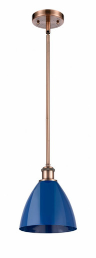 Plymouth 1 Light Pendant 9.5 Inch Tall and 7.5 Inch Wide by Innovations - 516-1S-AC-MBD-75-BL