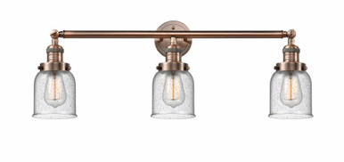 Bell 3 Light Bath Vanity 11 Inch Tall and 30 Inch Wide by Innovations - 205-AC-G54
