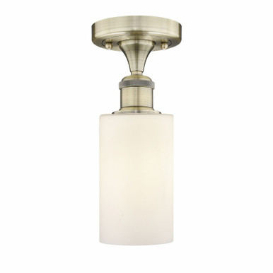 Clymer 1 Light Semi Flush Mount 10.88 and 3.88 Inch Wide by Innovations - 616-1F-AB-G801