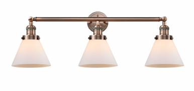 Cone 3 Light Bath Vanity 11 Inch Tall and 32 Inch Wide by Innovations - 205-AC-G41