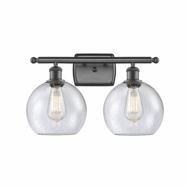 Athens 2 Light Bath Vanity 11 Inch Tall and 18 Inch Wide by Innovations - 516-2W-OB-G124-8
