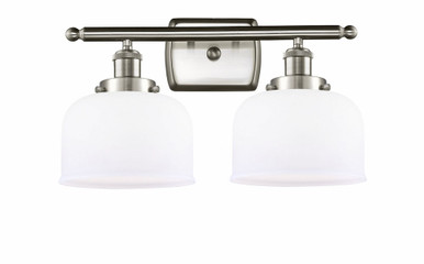 Bell 2 Light Bath Vanity 11 Inch Tall and 18 Inch Wide by Innovations - 916-2W-SN-G71