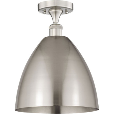 Bristol 1 Light Semi Flush Mount 15 Inch Tall X 12 Inch Wide by Innovations - 616-1F-SN-MBD-12-SN