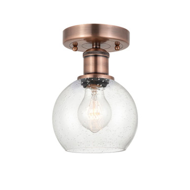 Athens 1 Light Semi Flush Mount 9.88 Inch and 5.88 Inch Wide by Innovations - 616-1F-AC-G124-6