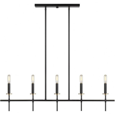 Bryant 5 Light Minimalistic Linear Chandelier by Generation Lighting - 3002205-112