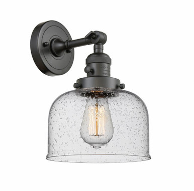 Bell 1 Light Adjustable Down Wall Sconce 12 and 8 Inch by Innovations - 203SW-OB-G74