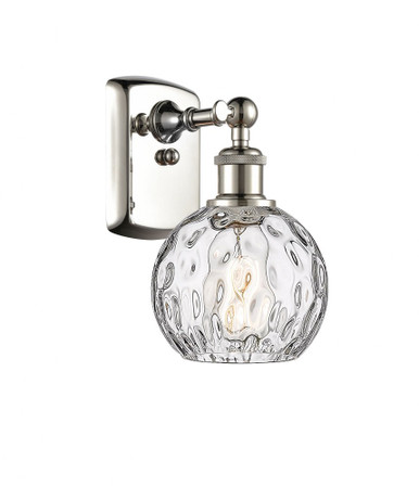 Athens Water Glass 1 Light Wall Sconce 9 Inch X 6 Inch Wide by Innovations - 516-1W-PN-G1215-6