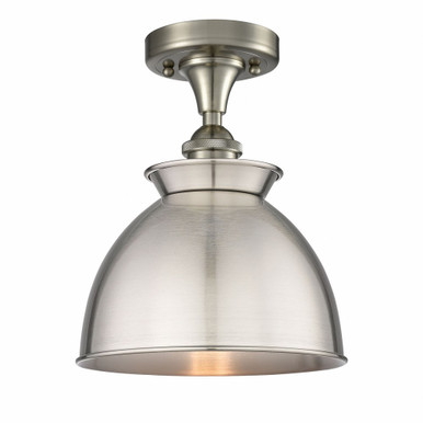 Bare Bulb 1 Light Semi Flush Mount 5.5 Inch X 4.5 Inch Wide by Innovations - 516-1C-SN-M14-SN