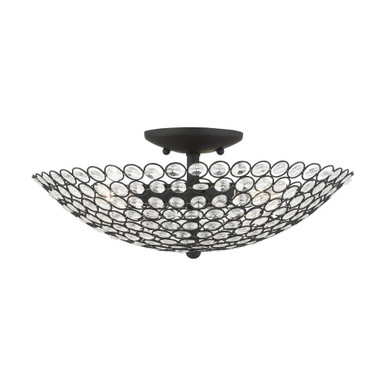 Burgess Birches 3 Light 16 Inch Wide Semi Flush Mount by Bailey Street Home - 218-BEL-4362908