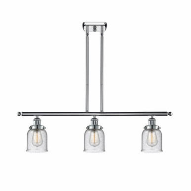 Bell 3 Light Stem hung Island 10 Inch Tall and 36 Inch Wide by Innovations - 916-3I-PC-G54