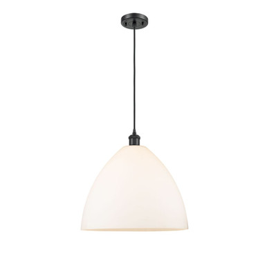 Bristol 100W 1 LED Cord Hung Dome Pendant 17 X 16 Inch Wide by Innovations - 516-1P-GBD-16-LED